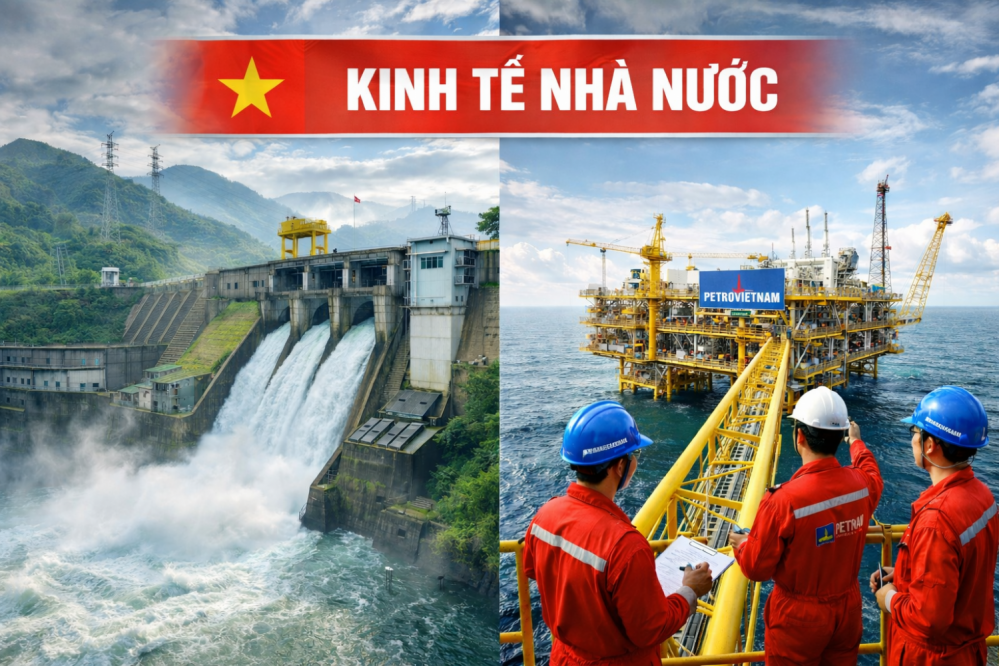 Công trình thủy điện và hoạt động khai thác dầu khí ngoài khơi – những lĩnh vực trọng yếu thể hiện vai trò chủ đạo của kinh tế Nhà nước trong bảo đảm các cân đối lớn của nền kinh tế.